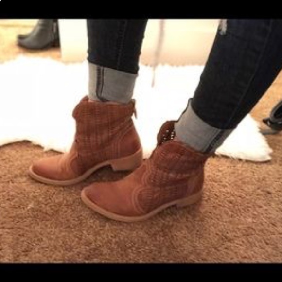 Brown real leather cowboy bootie - Fabrics Morichetti - Picture 5 of 6